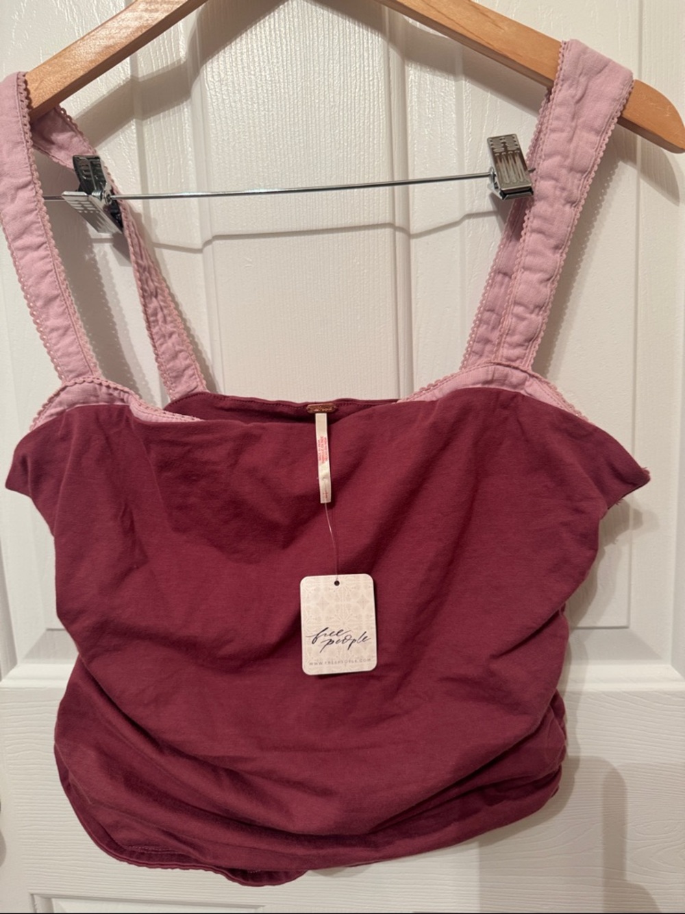 NWT / FREE PEOPLE 2 TONE TANK IN GINGER / size L - Picture 12 of 12